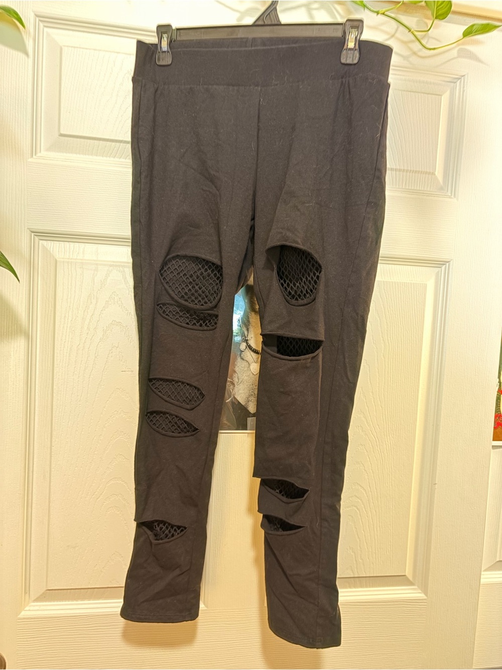 torrid Black Men's Distressed Jogger Pants with Mesh Cutouts